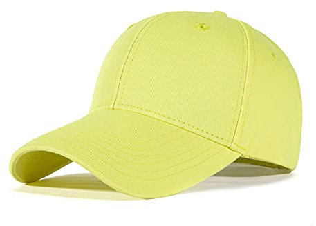 Bakicey Baseball Cap Unisex Outdoor Sonnenhut - Baumwolle Mütze Für Erwachsene, Casual Hip Hop Baseboard Kappe Verstellbar (Gelb)