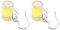 Holibanna Womens Earrings 1 Pair Beer Mug Earrings Perforation Resin Miss Funky Earrings