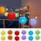 Solarlampion LED 12er Set │ Ø 30cm bunt Organza Kunststoff Draht │ Laterne mit Solarpanel Gartendekoration (1 x 12er Set LED Lampion bunt)