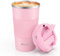 Aolieh Thermobecher, Kaffeebecher mit Auslaufsicherem Deckel, Thermobecher- Isolierbecher, Edelstahl Travel Mug, Kaffeebecher to go für heißes und kaltes Wasser Kaffee Tee (510ML, Rosa)