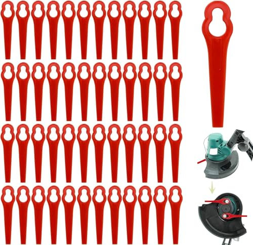 SDwfxd 200 Stück Ersatzmesser Rasentrimmer, Sicher Zuverlässig Rasentrimmer Messer Universal für Gartentrimmer, Rasentrimmer Messer (83 * 20 mm)