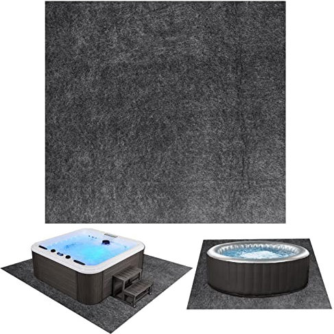 188x182.9 cm Whirlpool-Matte, große, aufblasbare Whirlpool-Bodenpolster, rutschfest, wasserdicht, Spa-Pool-Bodenschutz, schützt die Whirlpools vor Verschleiß, geeignet für den Innen- und Außenbereich