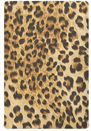 YOUJUNER Spannbettlaken für Kinderbett, Leopardenmuster, weich, atmungsaktiv, pflegeleicht, Spannbetttuch für Babybett und Kinderbetten