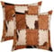 Kuhfell Kissenbezug 2er Set Kissenbezüge Kuhfell Kissenbezüge 60x60cm Fälle Home Dekor Kissenhülle Bauernhaus Western Bauernhof Tier Haut Plaid Grid Drucken Cowboy Dekokissen für Couch Sofa im Freien