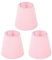 3 Pantallas de Lámpara, Pantallas de Lámpara de Tela, Pantalla Moderna con Cubierta Antipolvo, 5.1 X 5.5 X 3.5 Pulgadas, Cubiertas de Pantalla para Lámpara de Vela E14, Lámparas (Rosa Claro)