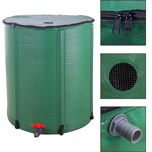 100L pioggia barile pieghevole portatile serbatoio di raccolta dell'acqua stoccaggio all'aperto