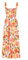 kinstell Robe longue d'été bohème à bretelles spaghetti et col carré à volants pour femme - Robe longue fluide et décontractée pour la plage, les fêtes, Z-orange, Taille L