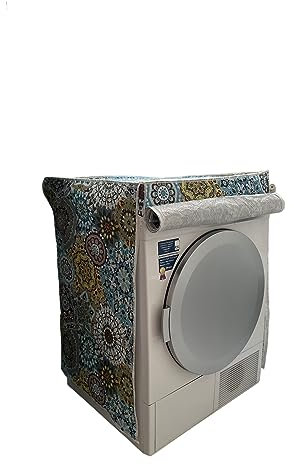 Washing Machine Cover, Dryer Cover, Washing Machine Protective Cover with Front Load, Zip, Quilted Washing Machine Cover (60 x 60 x 80 cm, Mosaic)