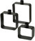 Metall Kerzenständer quadratisch schwarz 3er Set - 18/15 / 11 cm - Deko Kerzenhalter eckig im eleganten Design - Kerzenleuchter für Stabkerzen Tafelkerzen Festtags Kerze Weihnachten Advent Tischdeko