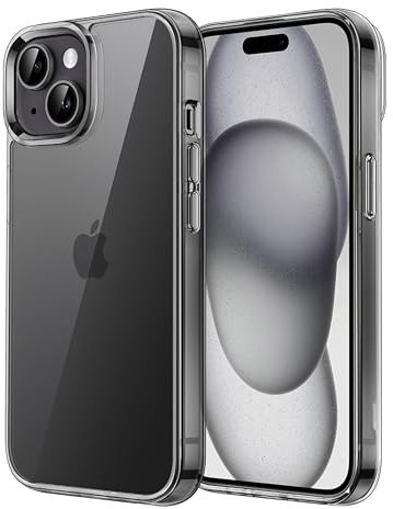 Cyber-Tech Clear Case Compatible with iPhone 15 Plus Case, Shockproof Thin Cover, Yellowing-Resistant Slim Transparent TPU Phone Case