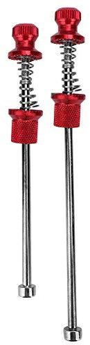 Odorkle Aluminum Alloy Road Bike Anti Theft Quick Release Skewers Wheels Locking Security with Handle As Five - Square Socket WrenchAnti Theft SkewersBicycle Security Skewers,Trainer (Red)