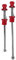 Odorkle Aluminum Alloy Road Bike Anti Theft Quick Release Skewers Wheels Locking Security with Handle As Five - Square Socket WrenchAnti Theft SkewersBicycle Security Skewers,Trainer (Red)
