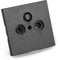 MC POWER Antennendose Unterputz | Shallow | UP Antennensteckdose Fernsehdose Sat Dose, Anschlussdose für TV Radio Sat, anthrazit