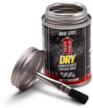 Errecom 1000 Miglia BKR 3101 Fahrradkette Schmiermittel Dry - 120 ml, für Trockene und Staubige Bedingungen, Trockenes Klima, All-In-One mit Pinsel enthalten