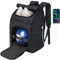 Ciihars Bowling Backpack, Single Bowling Ball Bag with Shoe Bag Up to Size 16 & Protective Foam Padded, Accessories Gifts, Bag with Padded Ball Holder(BLACK)