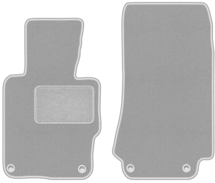 Velours-Fußmatten passend für BMW Z3 E36/7 1997-2002, Grau, Oslo, passgenau | passend für Cabrio; Velours-Teppich (Polypropylen), ca. 6,5 mm; rutschfest, ovale Befestigungen (Typ OWAL)