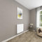 Sky bathroom | 600x590mm - Modern White Horizontal Double Panel Oval Column Radiator Central Heating Designer Radiator