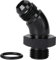 Podavelle 6AN Außengewinde auf 6AN -6 ORB O-Ring Boss 45 Grad Full Flow Fitting Adapter, Aluminium, Schwarz