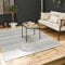 THE RUGS Rainbow Collection - Alfombra de plástico para Exteriores, fácil de Limpiar, Impermeable, para jardín, Patio, balcón, Camping, Alfombra de Paja de plástico Vibrante, Hilos Grises, 120 x 160