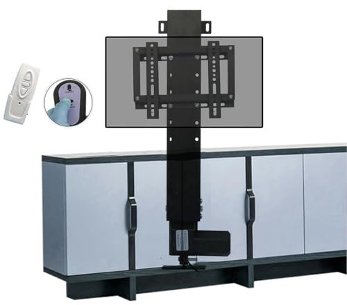 Support De Plancher - Support Mural TV pour Téléviseur, avec Ascenseur TV Électrique Télécommandé, Levage Automatique Électrique À Hauteur Réglable, Peut Être Caché dans Le L'armoire(14-32inch)