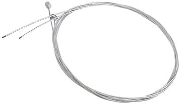 INFINAUTO 2pcs Silver Tone Universal Front Rear Brake Cable Wire for Bicycle Durable Material Stylish Design