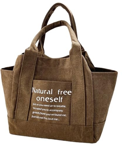 zuousxbs Stilvolle Damen-Leinentasche, modische und langlebige Handtasche für den täglichen Gebrauch