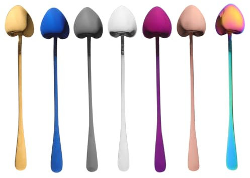 Cabilock 7piezas Cucharas Para Café y Té Acero Inoxidable Cucharas Inoxidable Para Hogar