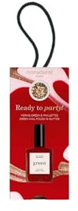 MANUCURIST Set Grün Rot Samt & Glitzer