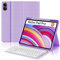 FOGARI Teclado para Redmi Pad Pro 12.1'' 2024/Xiaomi Pad POCO 12.1'' 2024, teclado AZERTY inalámbrico Bluetooth, funda multiposición función guardabosques, color morado