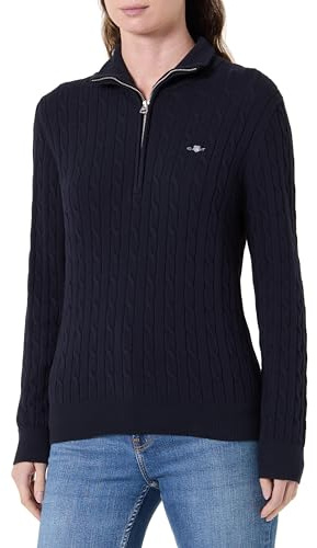 Gant Damen Stretch Cotton Cable Half-Zip Pullover (1er Pack)