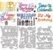 GLOBLELAND Künstlerische Stanzformen Mit Geburtstagstext Metallstanzungen Mit Segenswörtern Stanzformen Für Geschenkboxen Stanz Und Prägevorlagen Für Scrapbooking Basteln Papierkartenherstellung