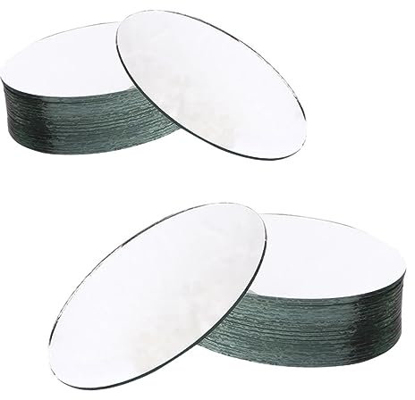 WRITWAA 20stücke Bastelglas-Spiegel Ovale Glasfliesen Für DIY-wanddekoration Bastelspiegel Zum Selbermachen Für Schlafzimmer Küche Und Eingangsbereich