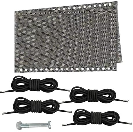 FortuneGlobe - Tela de Repuesto para Tumbona con 4 Cuerdas elásticas (160 x 43 cm), de Repuesto para Silla de Gravedad Cero Silla Plegable jardín reclinable Exterior de reparación (Diamond Shape)