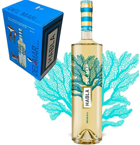 Habla del Mar - Vino Blanco Submarino | Fermentado a 15m de profundidad | Aromas marinos únicos | Mezcla de uvas atlánticas | Crianza sobre lías | 10,5% vol | Pack 6 Botellas 75cl