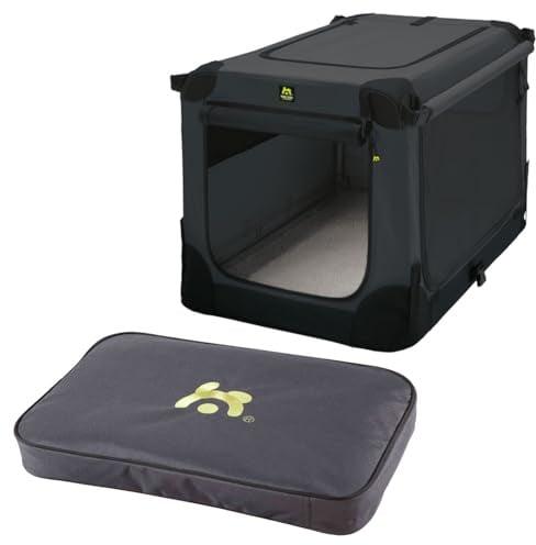 Maelson Soft Kennel anthrazit 72 cm + Lounge Mat - Transportbox mit Matratze für Hunde