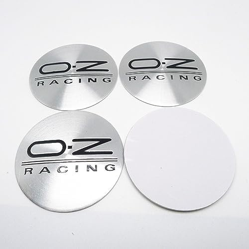 genmaimeifumu 4 Stück Auto Nabendeckel Aufkleber für OZ Racing 55mm M582, Radkappen Nabenkappen Radaufkleber Radkappenaufkleber Radnabenkappen Zierblende