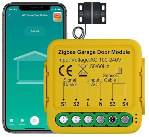 Dioche Garagentoröffner-Controller-Modul – Handy-Fernbedienung mit -App, Sprachsteuerung, Kompatibel mit und Home