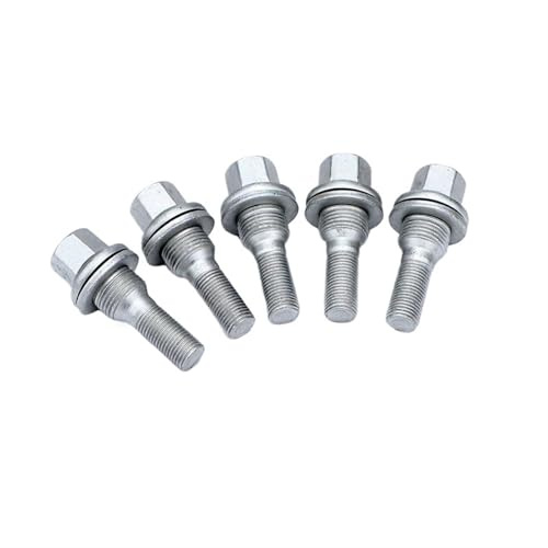 Boulons de Roue Compatible Avec Peugeot 206 208 301 307 308 3008 407 408 508 4008 5008 5 Pièces Longueur De Filetage 28/40/45 Mm M12x1,25 Écrous De Roue Boulons Vis(5pcs 45mm)