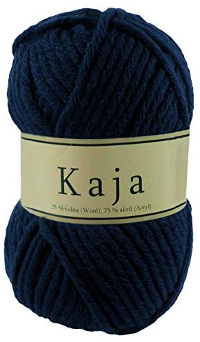 100g Mützenwolle/Jackenstrickgarn KAJA, 25% Wolle, verschieden Farben, Farbe:marine