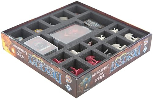 Feldherr Schaumstoff-Set kompatibel mit Descent: Reise ins Dunkel 2. Edition - Höhle des Lindwurm Brettspielbox