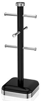Swan SWKA1030BN Retro Mug Tree, Color-Coated Iron, Black