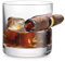 iPawde Whisky Cigar Glass, Double Verre à l'ancienne avec Repose-Cigare intégré, Convient au Whisky, Scotch, bière, vin (Ronde)
