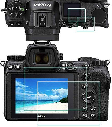ULBTER Displayschutzfolie Schutzfolie für Nikon Z7 Z6 Z 6 Z 7 +OBEN Kamera, 9H Härte LCD Gehärtetes Glas,[2+2 Stück]