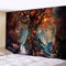 Naturer Baum des Lebens Wandteppich Wald 180x230cm Wandbehang Himmel in Wald Tapisserie Nacht Boho Psychedelic Wandtuch Hausdeko für Wohnzimmer Schlafzimmer