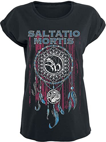 Saltatio Mortis Dreamcatcher Frauen T-Shirt schwarz M 100% Baumwolle Band-Merch, Bands