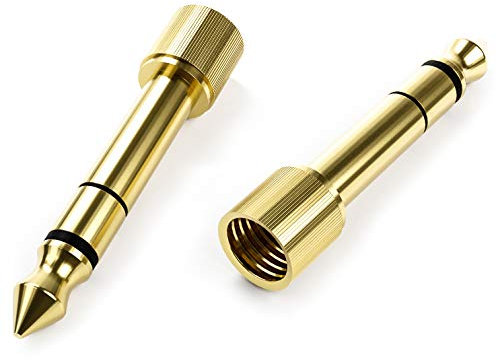 OKULI 2 x Audio Adapter 6.35mm zu 3.5mm Schraubengewinde Für Kopfhörer Ohrhörer