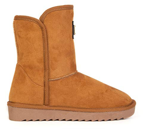 D.Franklin Damen Nordic Halblange Stiefel, Leder, 36 EU