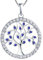 YL Damen Lebensbaum Anhänger mit Kette 925 Sterlingsilber Spinellblau Baum des Lebens Anhänger Halskette für Damen Mutter, Kettenlänge 45-48 CM