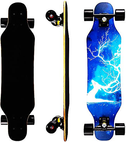 31in short Longboard Cruiser Skateboard Decks 31x8 Pro Complete SkateBoard with 7 Layers Maple Wood for Beginners Kids Teens