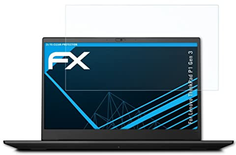 atFoliX Screen Protection Film compatible with Lenovo ThinkPad P1 Gen 3 Screen Protector, ultra-clear FX Protective Film (2X)